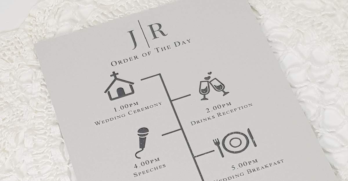 wedding order of the day timeline