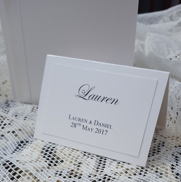 classic ivory place card