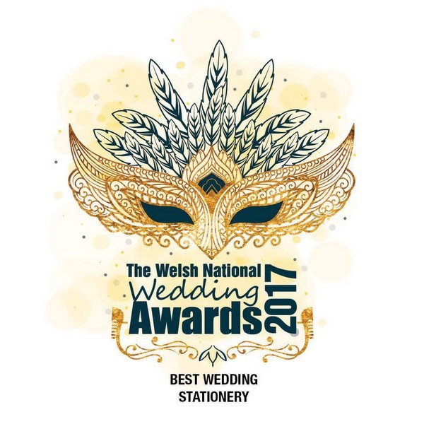 Welsh National wedding Awards best stationery award 2017 for By Jo Wedding stationery Cardiff