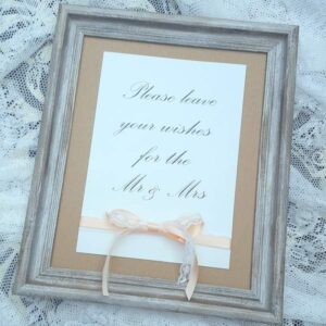 leave your wishes rustic wedding sign