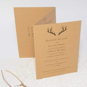 concertina style stag wedding invitation