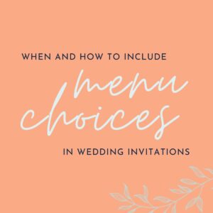 menu choices in wedding invitations graphic