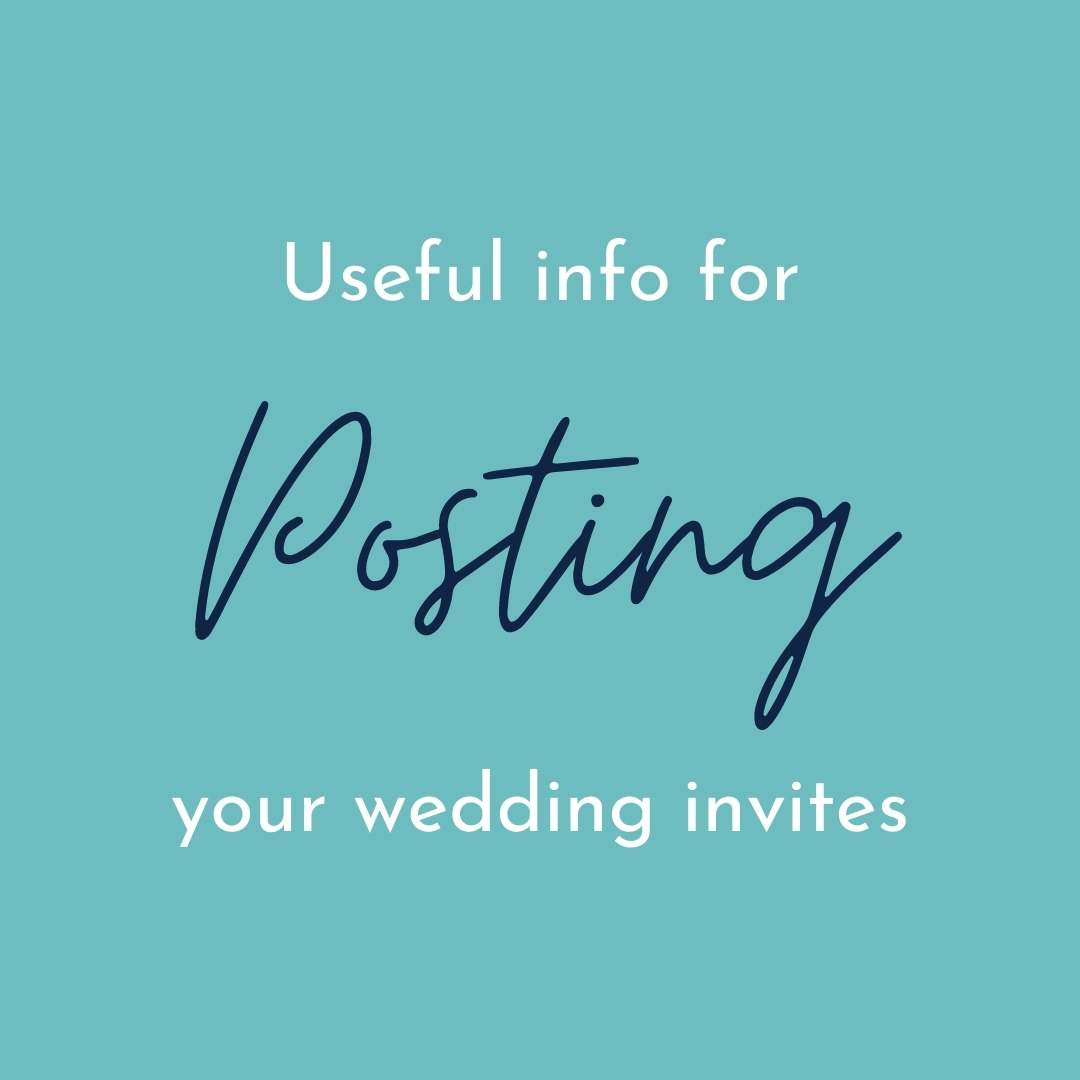 useful info for posting your wedding invitations graphic