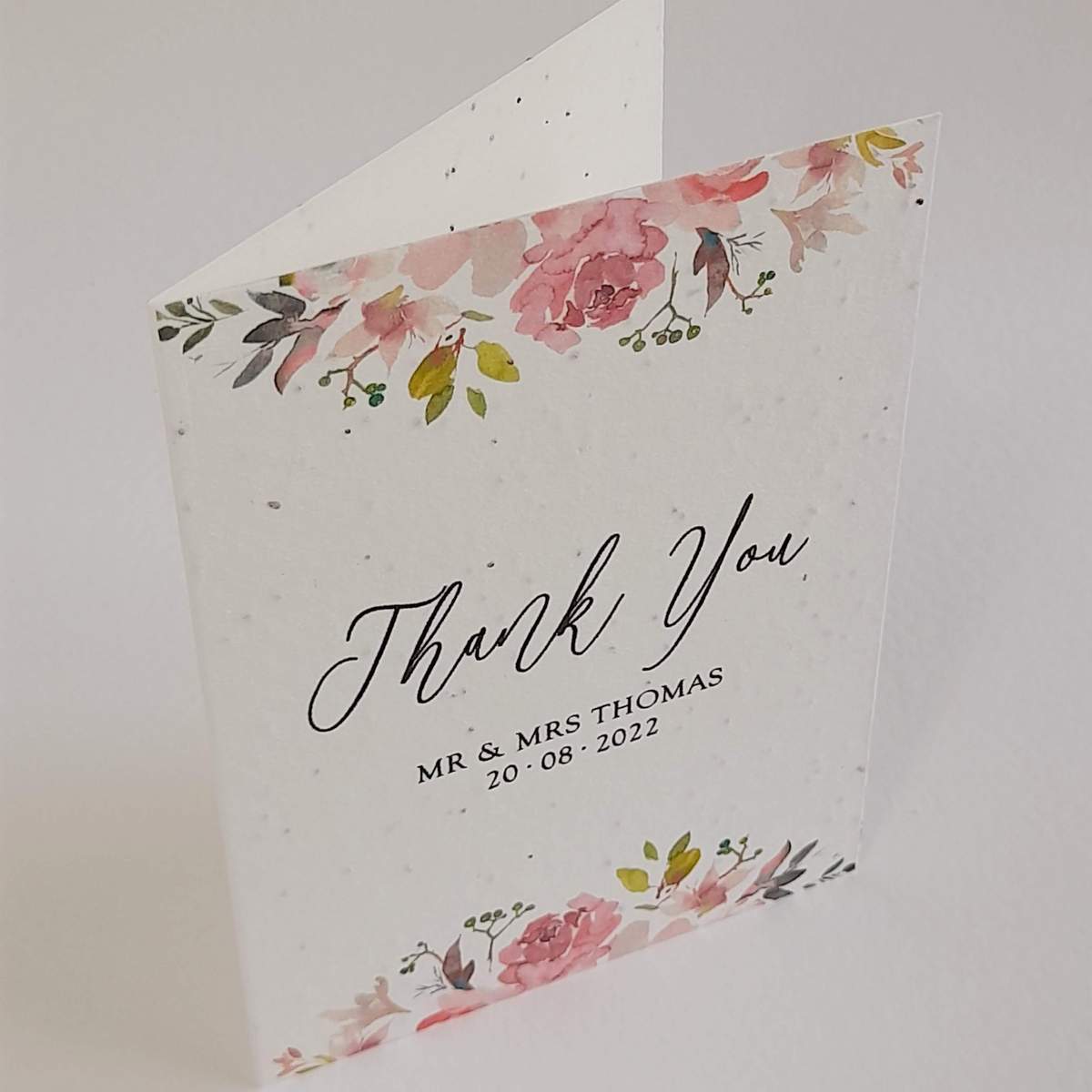 plantable seed paper wedding thank you card