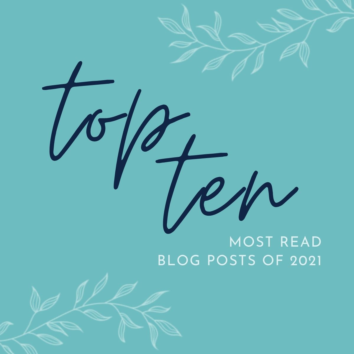 Graphic sating the top ten most read blog posts of 2021 By Jo wedding stationery south wales
