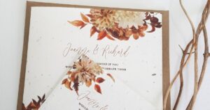 autumn wedding invitation
