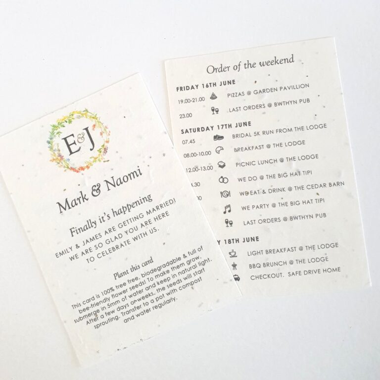 Order Time Weekend 7 wedding order of the day ideas - By Jo